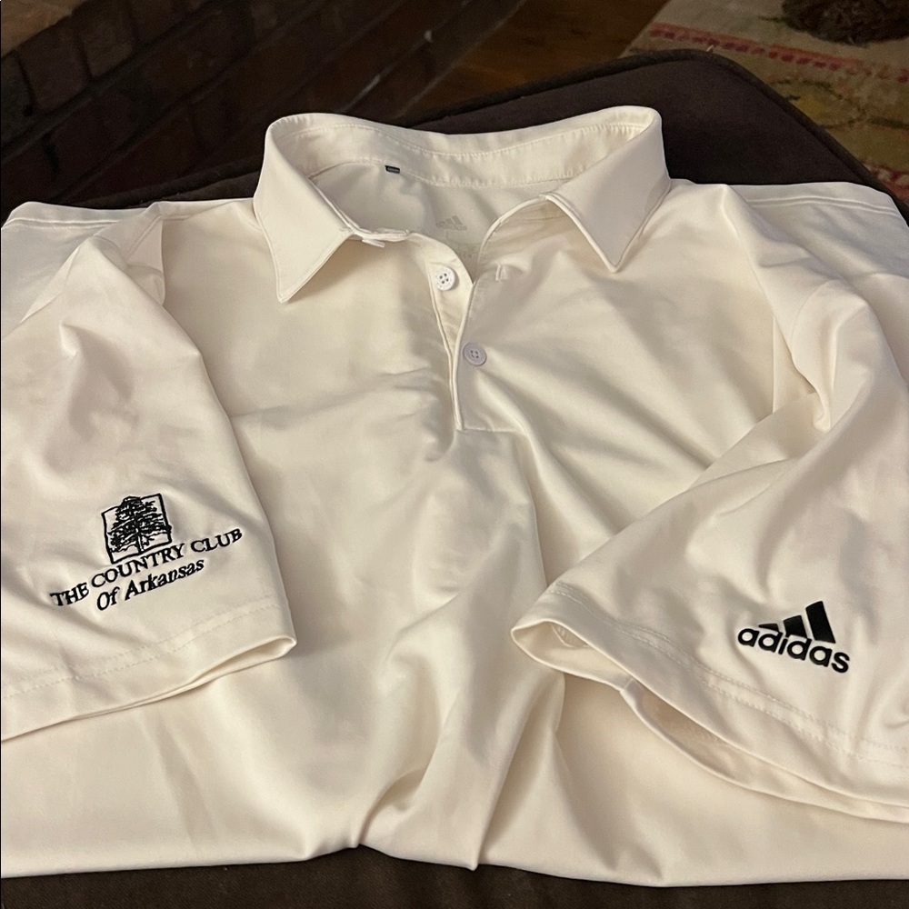 Adidas White Golf Polo Shirt